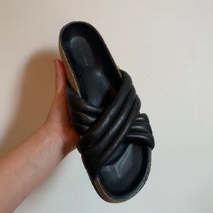 ISABEL MARANT Holden leather slides